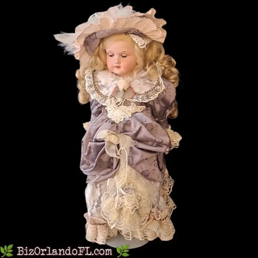 VINTAGE: Armand Mersaille 370 Lavender Victorian Style Porcelain Doll Germany